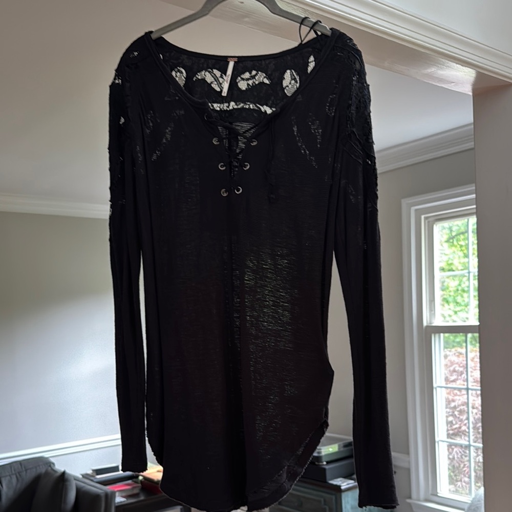 Pins & Needles Black Embellished Cut Out Blouse